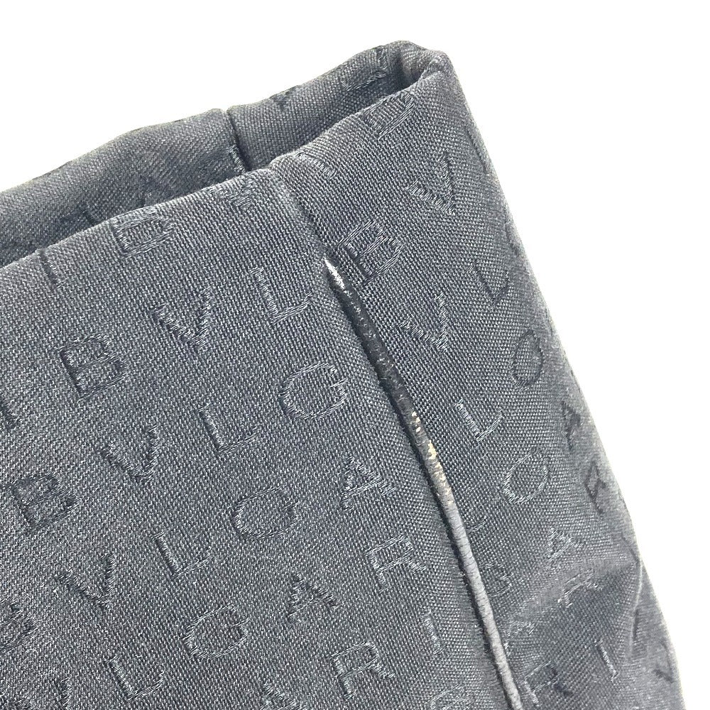 BVLGARI ロゴマニア カバン トートバッグ ショルダーバッグ レザー/キャンバス ユニセックス ブラック