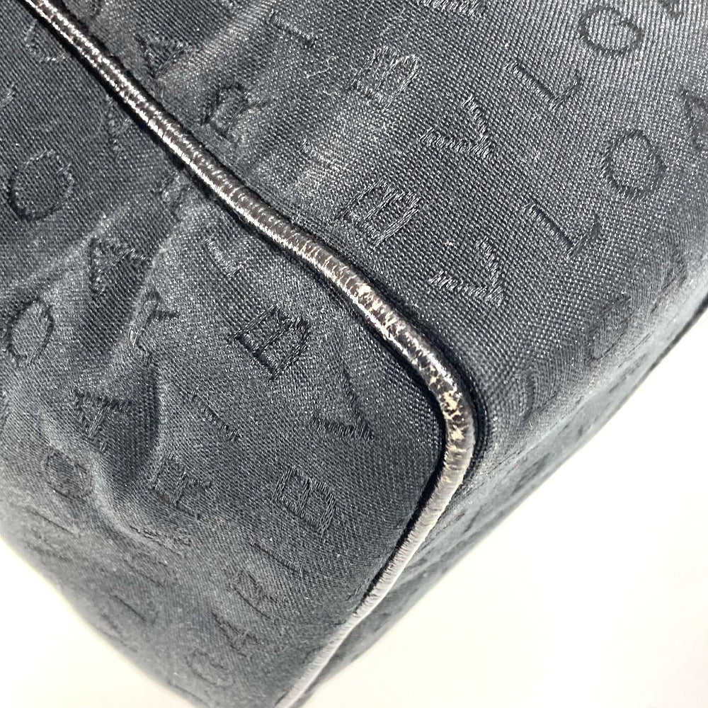 BVLGARI ロゴマニア カバン トートバッグ ショルダーバッグ レザー/キャンバス ユニセックス ブラック