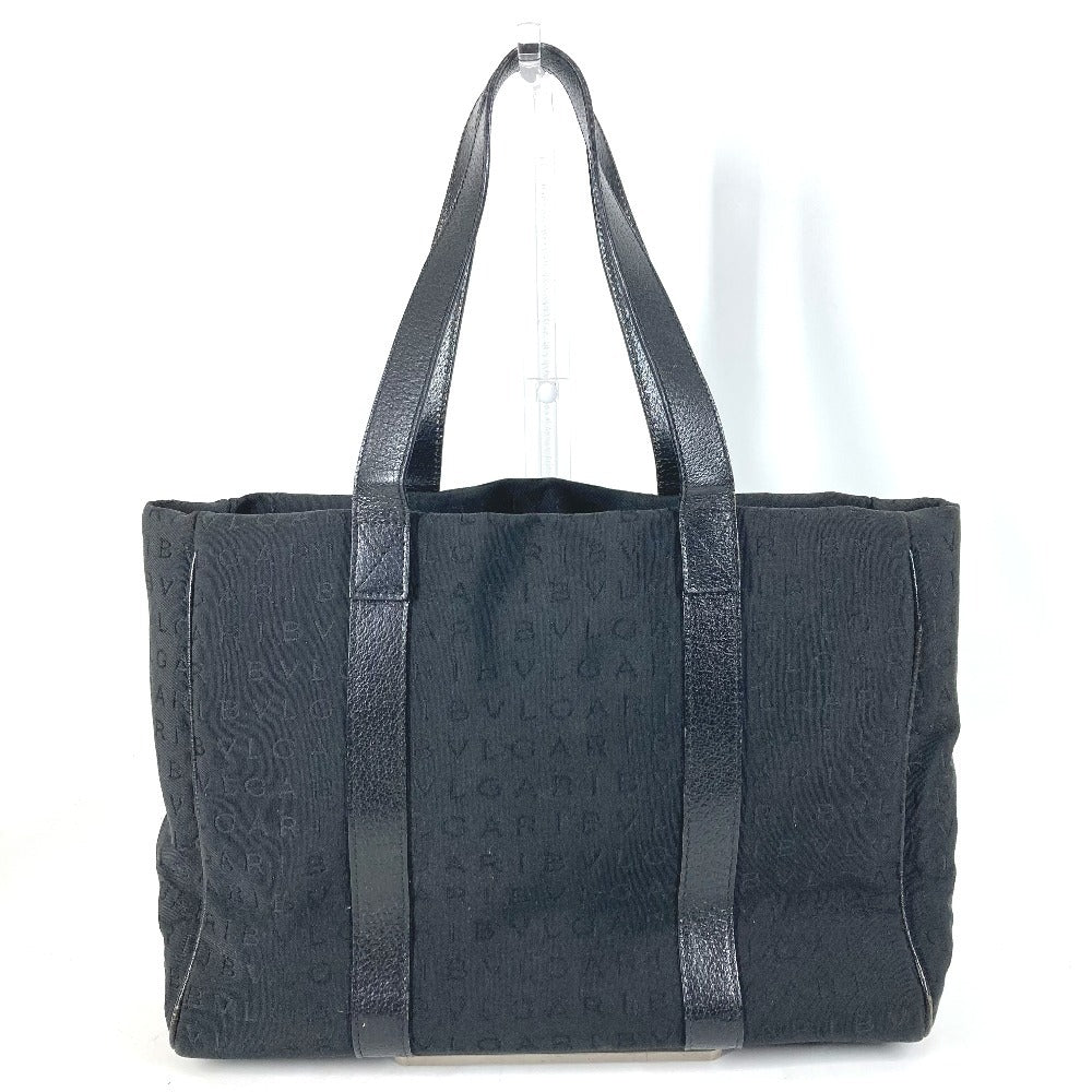 BVLGARI ロゴマニア カバン トートバッグ ショルダーバッグ レザー/キャンバス ユニセックス ブラック
