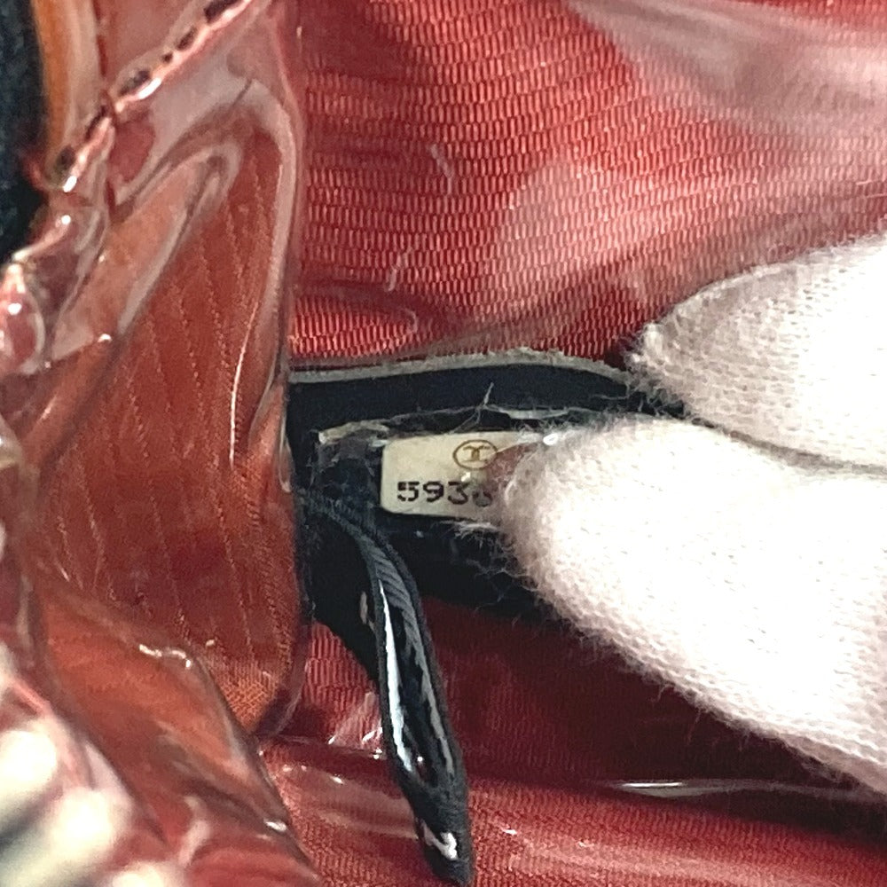 CHANEL 旧トラベルライン ロゴ カバン トートバッグ ハンドバッグ ナイロン ユニセックス ブラック