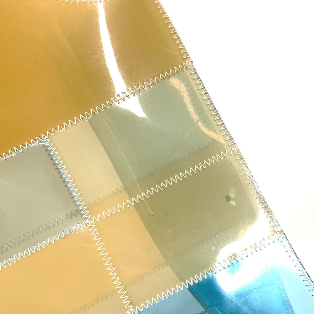 CHANEL CC ココマーク ロゴ パッチワーク カバン トートバッグ 肩掛け ショルダーバッグ ビニール ユニセックス ベージュ