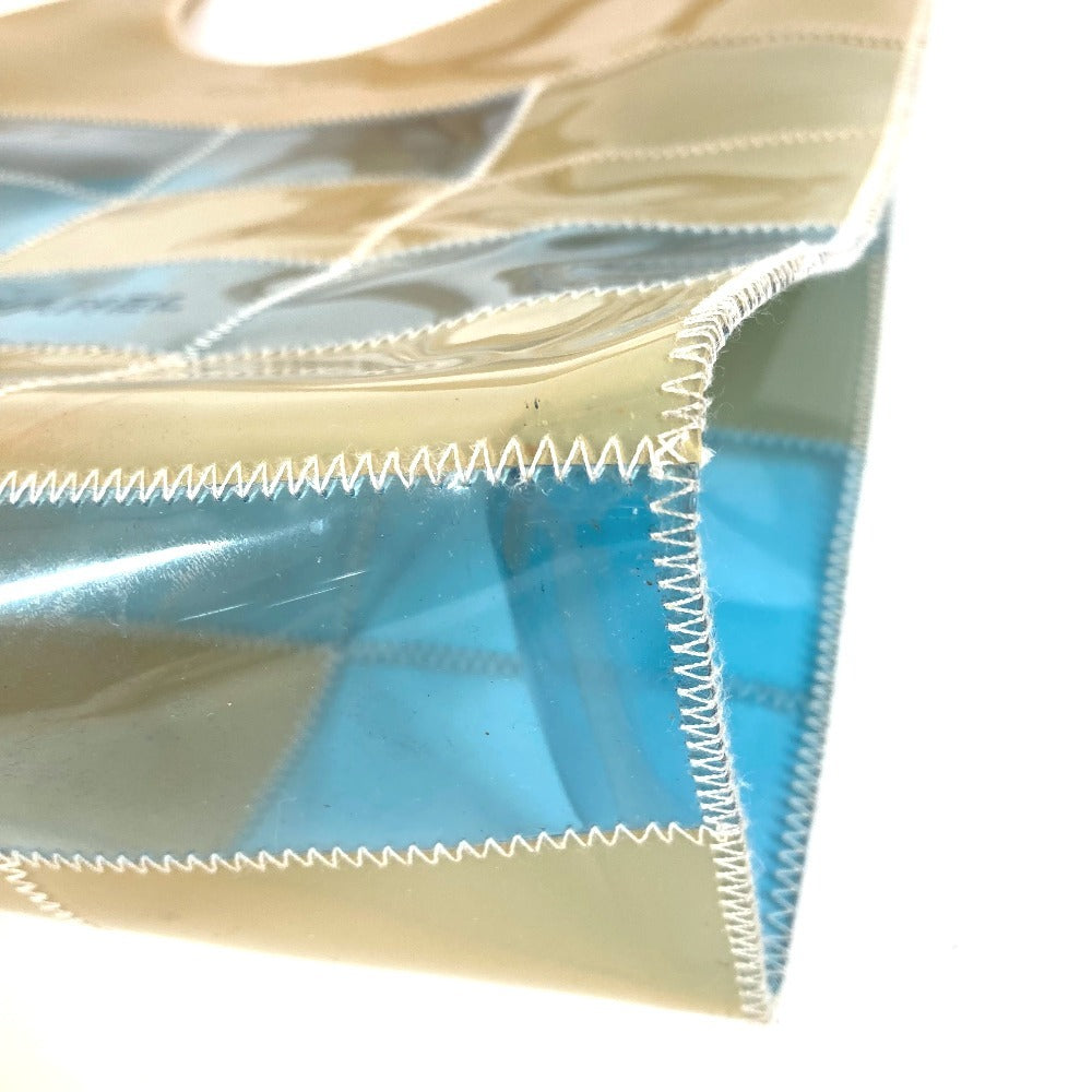 CHANEL CC ココマーク ロゴ パッチワーク カバン トートバッグ 肩掛け ショルダーバッグ ビニール ユニセックス ベージュ