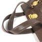 VERSACE Vintage Sunburst Bag 2-Tier Vanity Box Box Vanity Bag Handbag Leather Unisex Brown