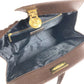 VERSACE Vintage Sunburst Bag 2-Tier Vanity Box Box Vanity Bag Handbag Leather Unisex Brown