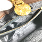 VERSACE Vintage Sunburst Bag 2-Tier Vanity Box Box Vanity Bag Handbag Leather Unisex Brown