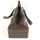 VERSACE Vintage Sunburst Bag 2-Tier Vanity Box Box Vanity Bag Handbag Leather Unisex Brown