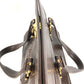 VERSACE Vintage Sunburst Bag 2-Tier Vanity Box Box Vanity Bag Handbag Leather Unisex Brown