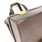 VERSACE Vintage Sunburst Bag 2-Tier Vanity Box Box Vanity Bag Handbag Leather Unisex Brown