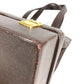 VERSACE Vintage Sunburst Bag 2-Tier Vanity Box Box Vanity Bag Handbag Leather Unisex Brown