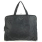 PRADA Triangle Logo Plate Handbag Tote Bag Briefcase Document Bag Business Bag Nylon Unisex Black