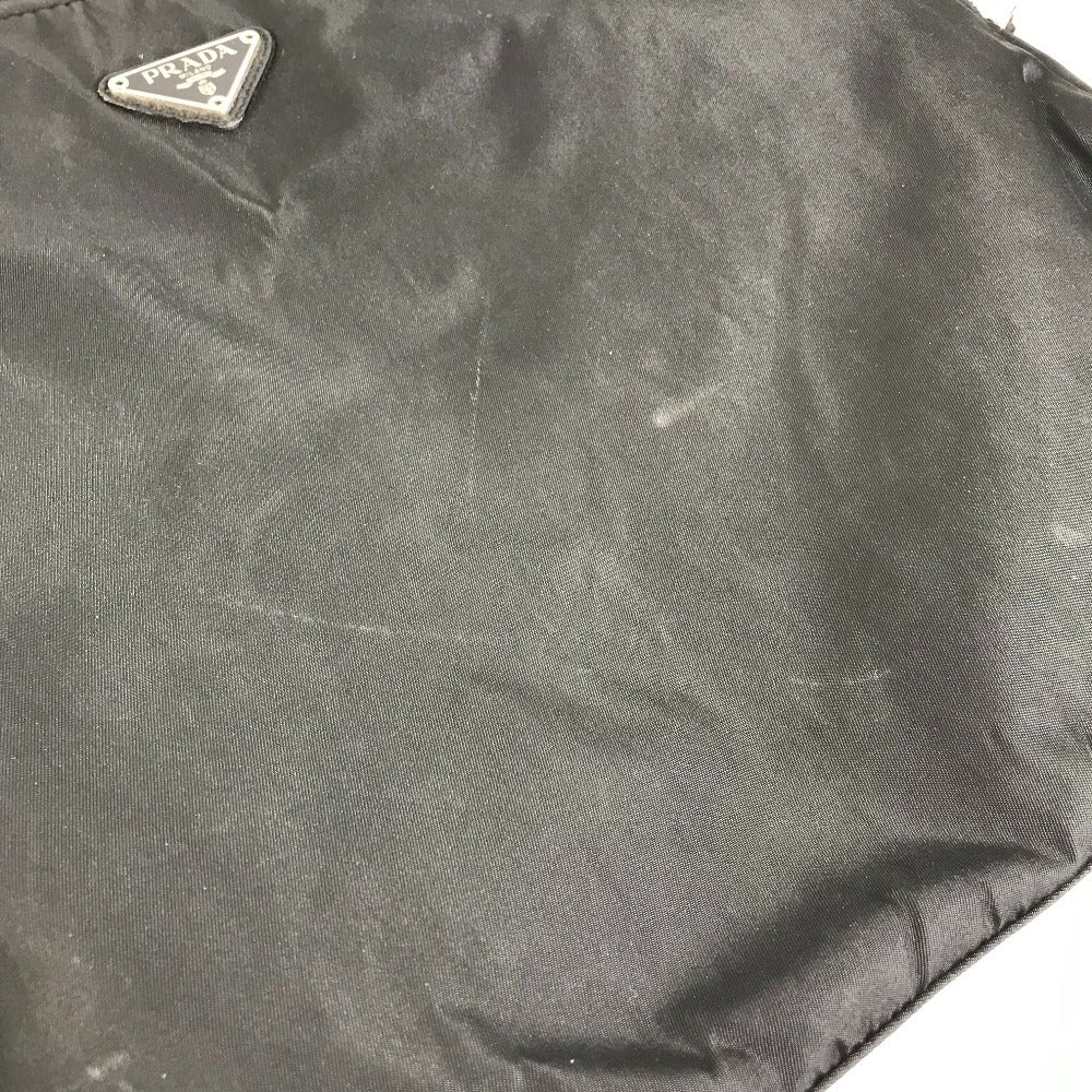 PRADA Triangle Logo Plate Handbag Tote Bag Briefcase Document Bag Business Bag Nylon Unisex Black