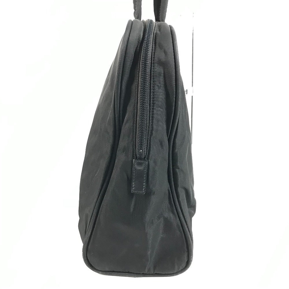 PRADA Triangle Logo Plate Handbag Tote Bag Briefcase Document Bag Business Bag Nylon Unisex Black