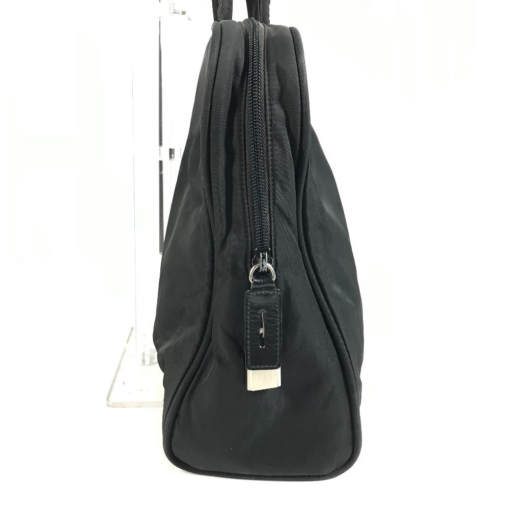 PRADA Triangle Logo Plate Handbag Tote Bag Briefcase Document Bag Business Bag Nylon Unisex Black