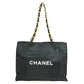 CHANEL CC ココマーク ロゴ トートバッグ 肩掛け チェーンバッグ Wチェーン カバン ショルダーバッグ ナイロン ユニセックス ブラック