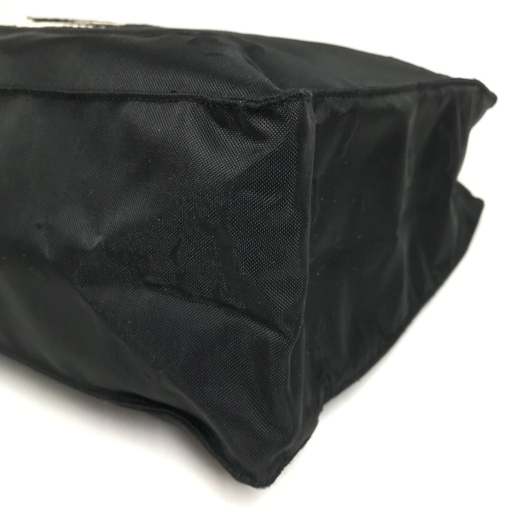 CHANEL CC ココマーク ロゴ トートバッグ 肩掛け チェーンバッグ Wチェーン カバン ショルダーバッグ ナイロン ユニセックス ブラック