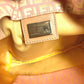 FENDI Zucchino Logo Shoulder Bag Tote Bag Shoulder Bag Leather/Canvas Unisex Pink Beige