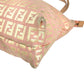 FENDI Zucchino Logo Shoulder Bag Tote Bag Shoulder Bag Leather/Canvas Unisex Pink Beige