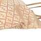 FENDI Zucchino Logo Shoulder Bag Tote Bag Shoulder Bag Leather/Canvas Unisex Pink Beige