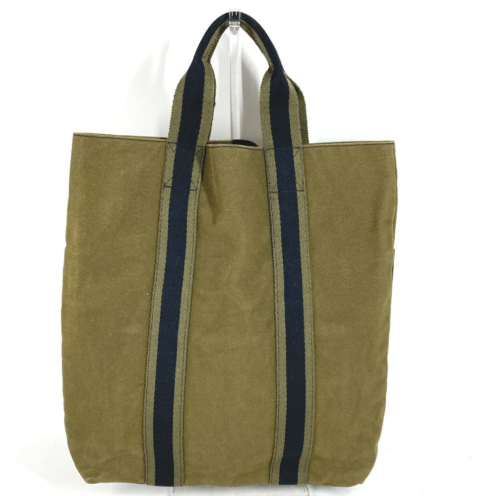 HERMES フールトゥカバス フールトゥ カバス カバン トートバッグ 縦型 ハンドバッグ コットン ユニセックス カーキ