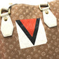 LOUIS VUITTON M40022 Monogram Mini Initials Tanja Shoulder Bag Vertical Tote Bag Leather/Canvas Ladies Beige