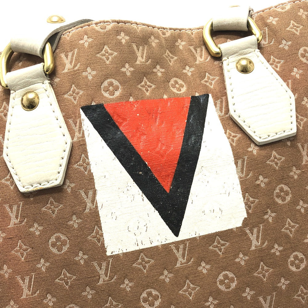 LOUIS VUITTON M40022 Monogram Mini Initials Tanja Shoulder Bag Vertical Tote Bag Leather/Canvas Ladies Beige