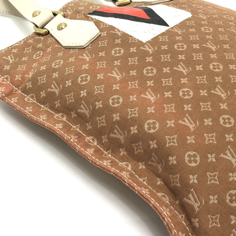 LOUIS VUITTON M40022 Monogram Mini Initials Tanja Shoulder Bag Vertical Tote Bag Leather/Canvas Ladies Beige