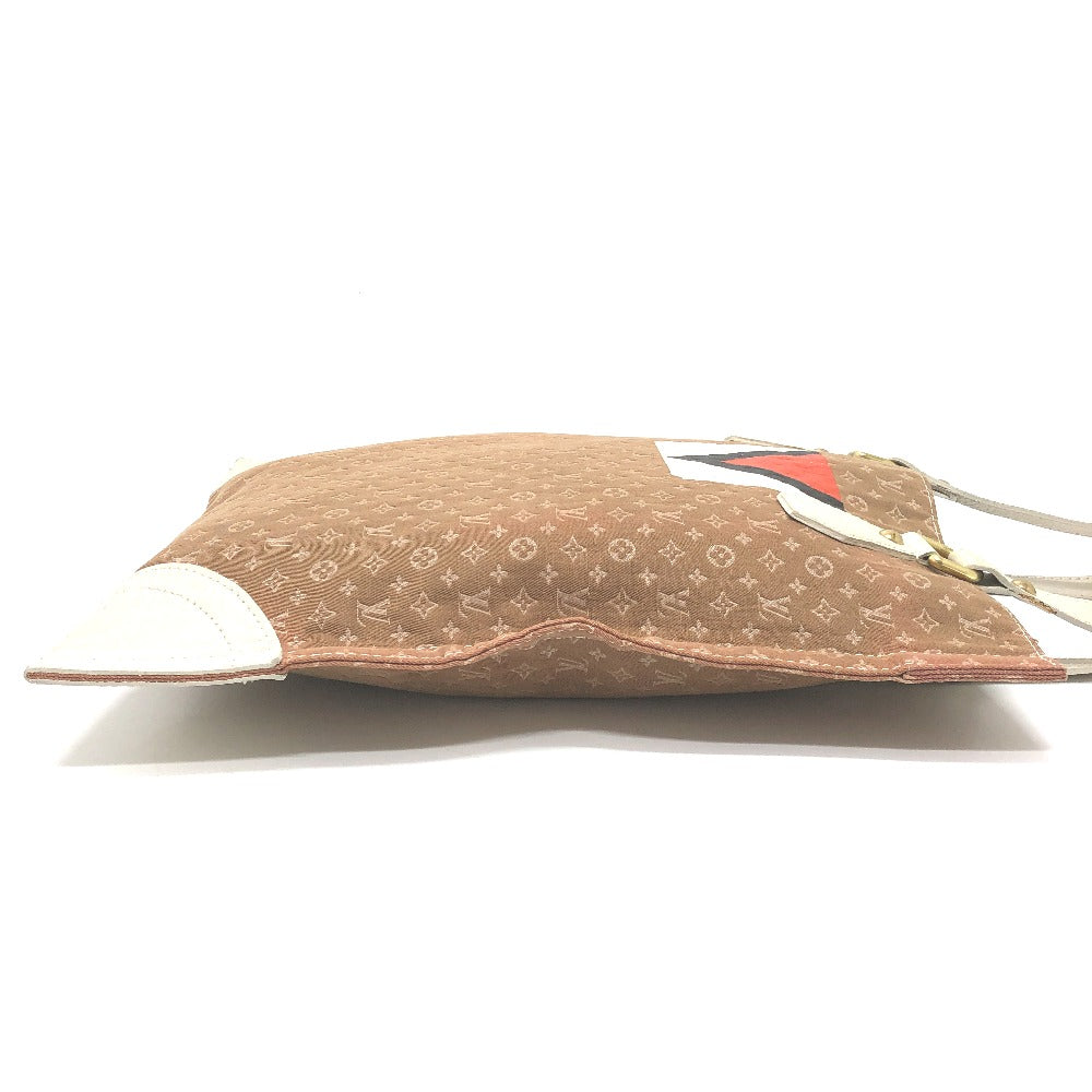 LOUIS VUITTON M40022 Monogram Mini Initials Tanja Shoulder Bag Vertical Tote Bag Leather/Canvas Ladies Beige