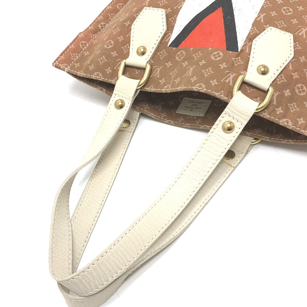 LOUIS VUITTON M40022 Monogram Mini Initials Tanja Shoulder Bag Vertical Tote Bag Leather/Canvas Ladies Beige
