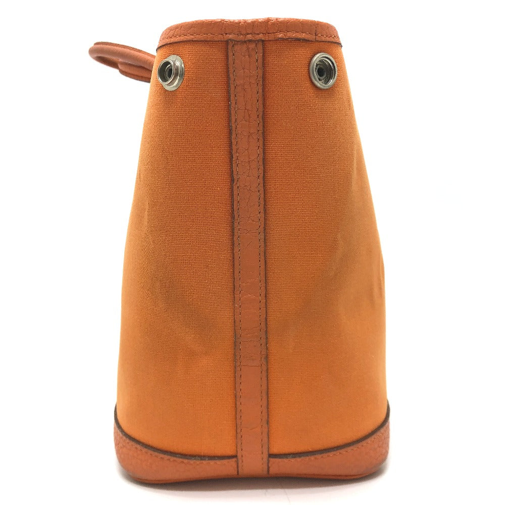 HERMES Garden Party TPM Bag Tote Bag Handbag Leather/Canvas Unisex Orange