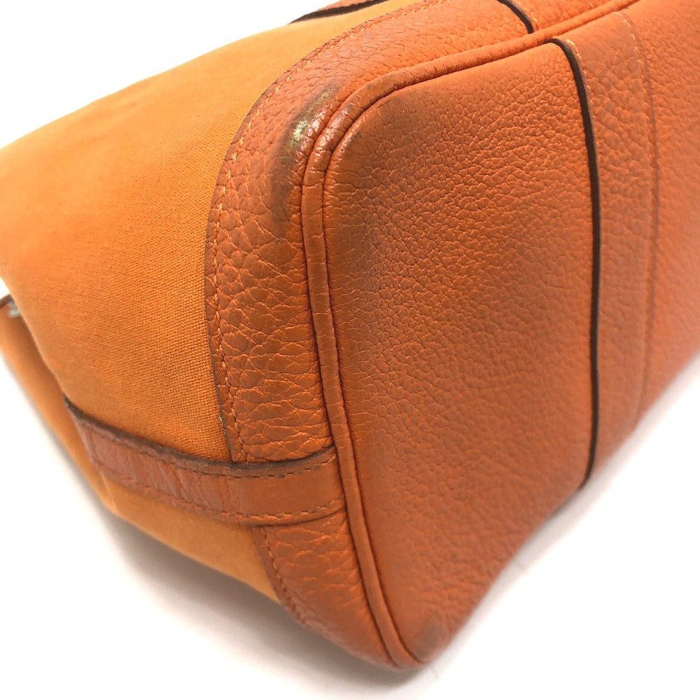 HERMES Garden Party TPM Bag Tote Bag Handbag Leather/Canvas Unisex Orange