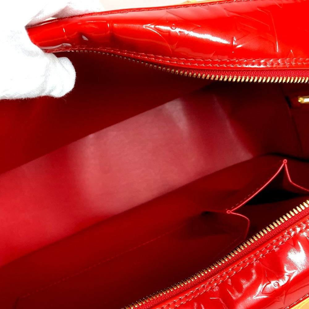 LOUIS VUITTON M91080 Monogram Vernis Sutton Shoulder Bag Boston Bag Handbag Monogram Vernis Canvas Women's Red
