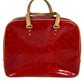 LOUIS VUITTON M91080 Monogram Vernis Sutton Shoulder Bag Boston Bag Handbag Monogram Vernis Canvas Women's Red