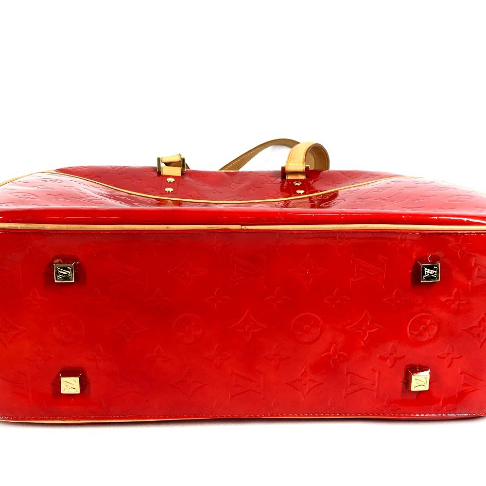 LOUIS VUITTON M91080 Monogram Vernis Sutton Shoulder Bag Boston Bag Handbag Monogram Vernis Canvas Women's Red