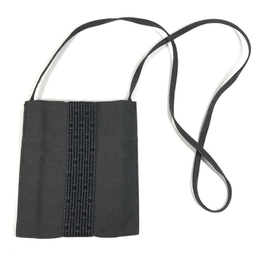 HERMES Herline Logo Bag Crossbody Pouch Shoulder Bag Polyamide Unisex Grey