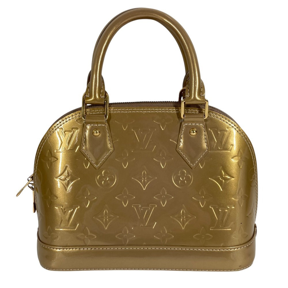 LOUIS VUITTON M91752 Monogram Vernis Alma BB Alma BB Bag Tote Bag Handbag Monogram Vernis Unisex Beige Poudre Gold
