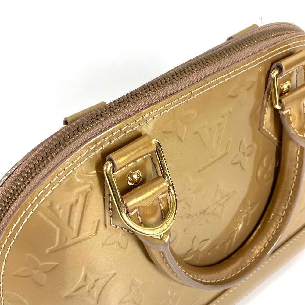LOUIS VUITTON M91752 Monogram Vernis Alma BB Alma BB Bag Tote Bag Handbag Monogram Vernis Unisex Beige Poudre Gold