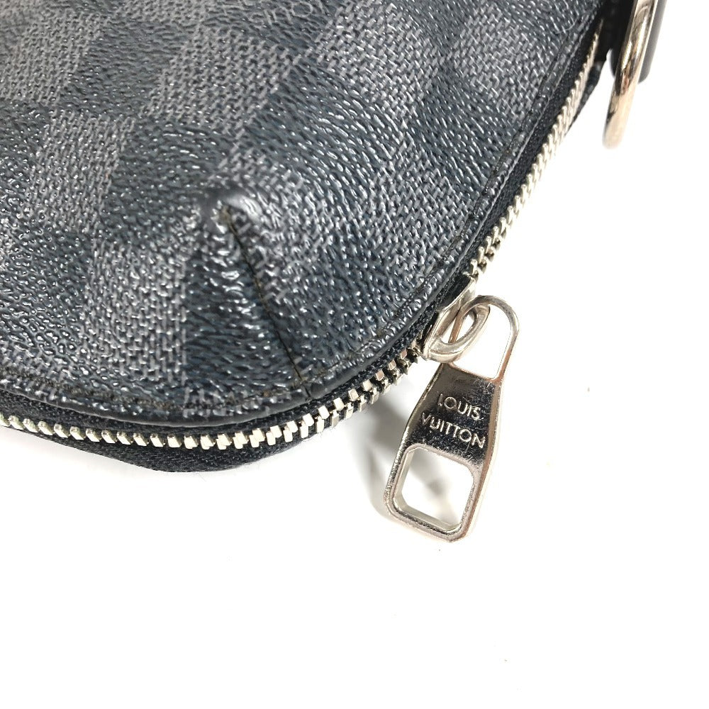 LOUIS VUITTON N48224 Damier Graphite Port Document Jour PDJ Bag Briefcase Handbag Document Bag Business Bag Damier Graphite Canvas Unisex Black