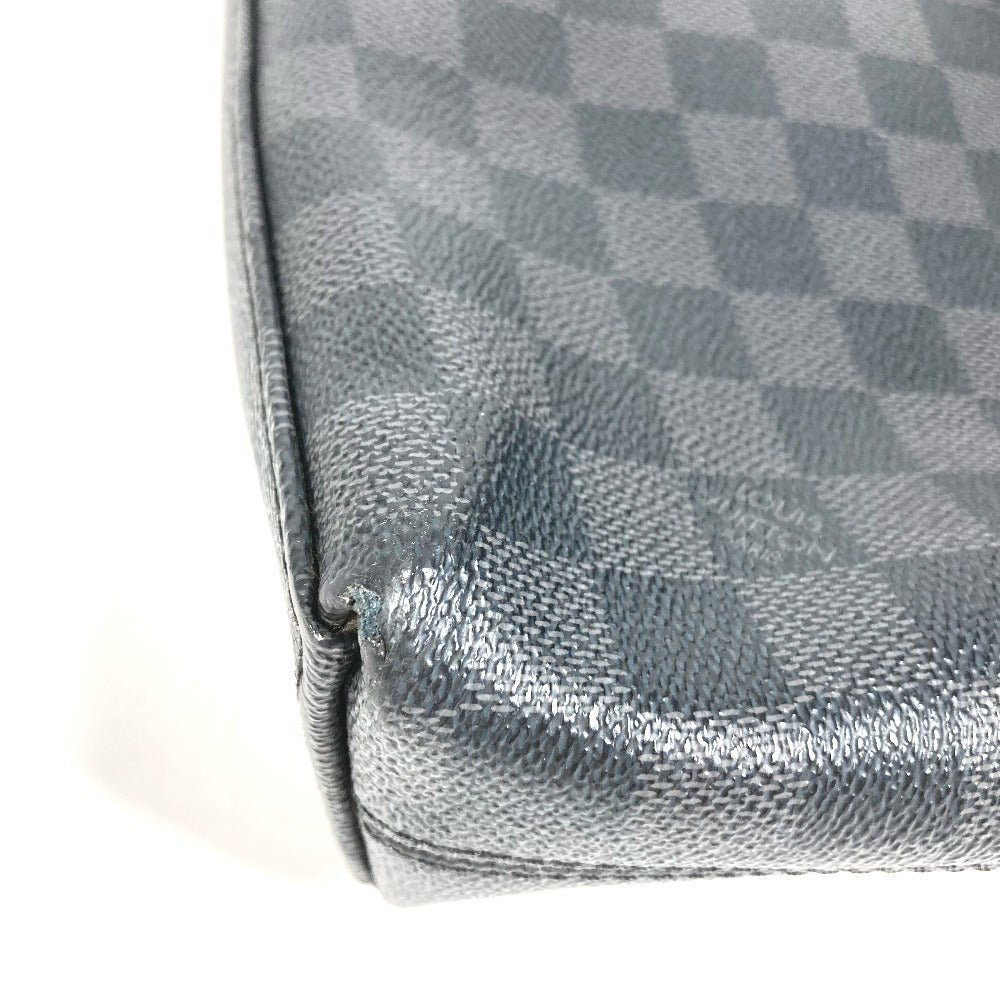 LOUIS VUITTON N48224 Damier Graphite Port Document Jour PDJ Bag Briefcase Handbag Document Bag Business Bag Damier Graphite Canvas Unisex Black