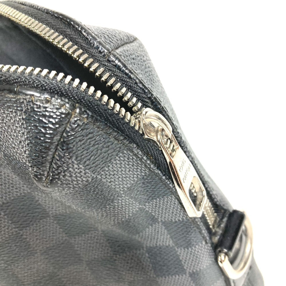 LOUIS VUITTON N48224 Damier Graphite Port Document Jour PDJ Bag Briefcase Handbag Document Bag Business Bag Damier Graphite Canvas Unisex Black