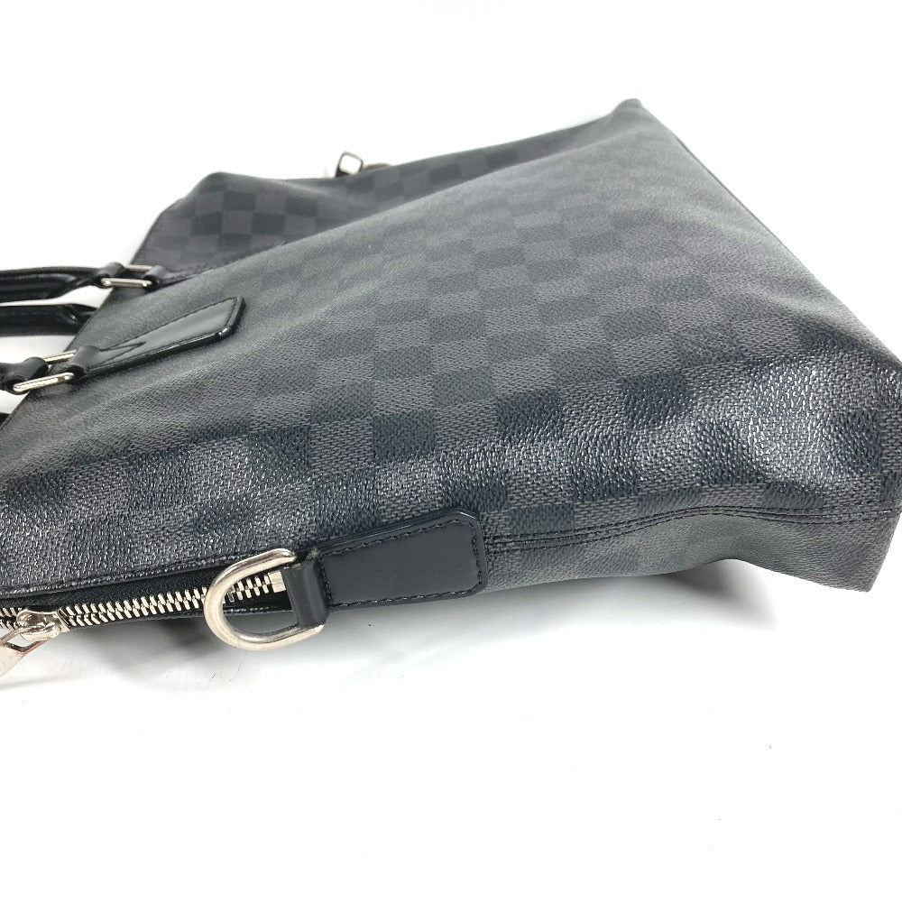 LOUIS VUITTON N48224 Damier Graphite Port Document Jour PDJ Bag Briefcase Handbag Document Bag Business Bag Damier Graphite Canvas Unisex Black