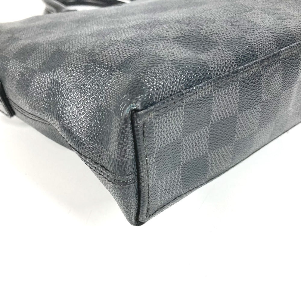 LOUIS VUITTON N48224 Damier Graphite Port Document Jour PDJ Bag Briefcase Handbag Document Bag Business Bag Damier Graphite Canvas Unisex Black
