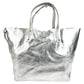 TIFFANY&Co. Pouch-Included Logo Reversible Bag Tote Bag Handbag Leather Unisex Silver