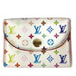 LOUIS VUITTON M66560 Monogram Multicolor Enveloppe Cartes de Visite Business Card Holder Pass Case Card Case Monogram Multicolor Canvas Women's Blanc White