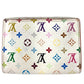 LOUIS VUITTON M66560 Monogram Multicolor Enveloppe Cartes de Visite Business Card Holder Pass Case Card Case Monogram Multicolor Canvas Women's Blanc White
