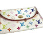 LOUIS VUITTON M66560 Monogram Multicolor Enveloppe Cartes de Visite Business Card Holder Pass Case Card Case Monogram Multicolor Canvas Women's Blanc White