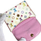 LOUIS VUITTON M66560 Monogram Multicolor Enveloppe Cartes de Visite Business Card Holder Pass Case Card Case Monogram Multicolor Canvas Women's Blanc White