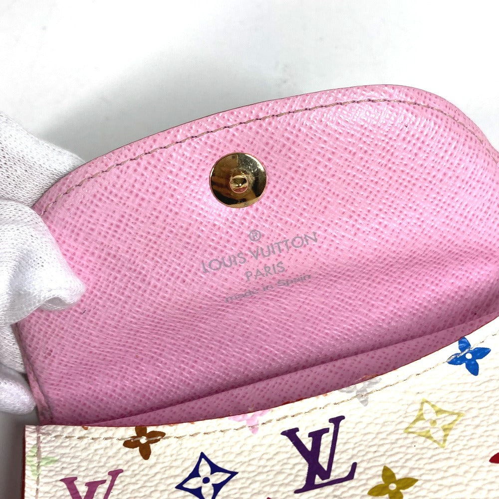 LOUIS VUITTON M66560 Monogram Multicolor Enveloppe Cartes de Visite Business Card Holder Pass Case Card Case Monogram Multicolor Canvas Women's Blanc White