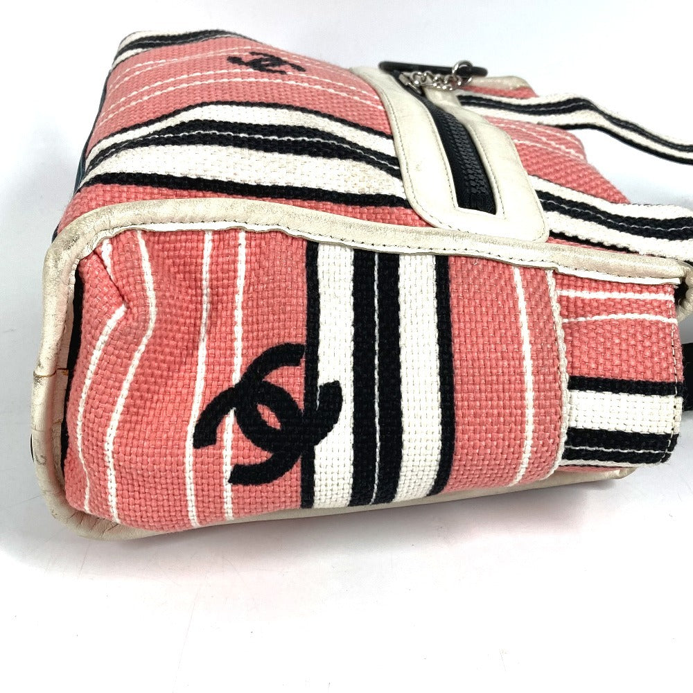 CHANEL Cruise Line CC Coco Mark Logo Shoulder Bag Tote Bag Canvas/Leather Women's Pink