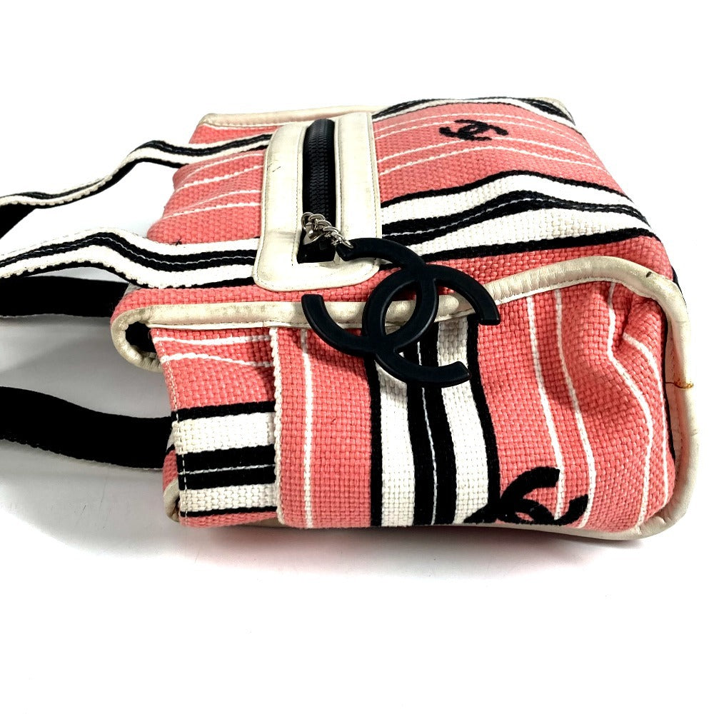 CHANEL Cruise Line CC Coco Mark Logo Shoulder Bag Tote Bag Canvas/Leather Women's Pink
