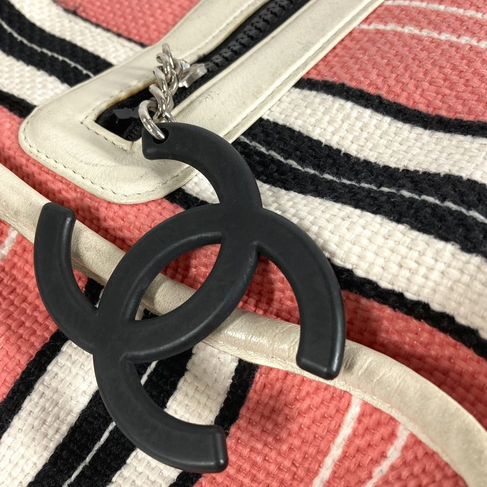 CHANEL Cruise Line CC Coco Mark Logo Shoulder Bag Tote Bag Canvas/Leather Women's Pink